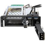 Delock 5.25 výměnný rámeček pro 1x 2.5 + 1x 3.5 SATA HDD + 2 x USB 3.0 porty