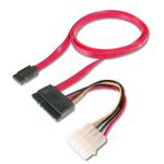 Kábel Serial ATA dátový a napájaci SATA150/300 pre HDD, 0.5m