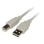 Kábel USB typ A-B, 5.0m, prepojovací, high speed, biely