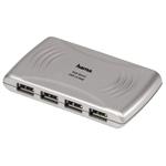 USB HUB HAMA 4-portový, strieborný