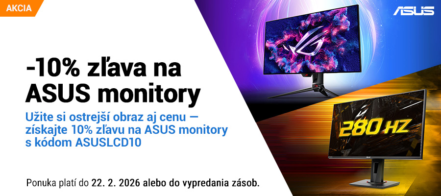-10% zľava na vybrané ASUS monitory
