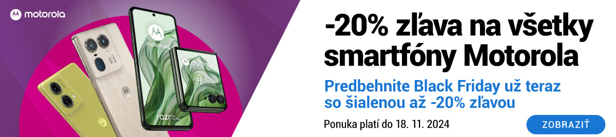 -20% zľava na všetky smartfóny Motorola