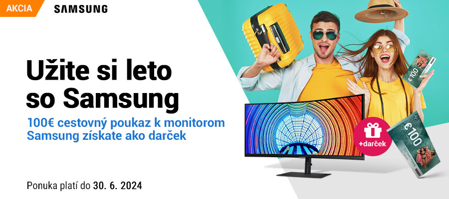 100€ poukaz k monitorom Samsung