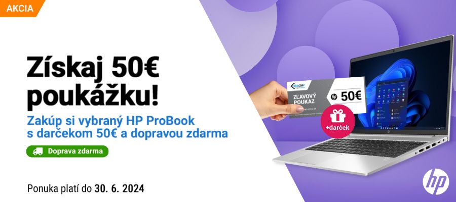 50€ poukážka k notebooku HP