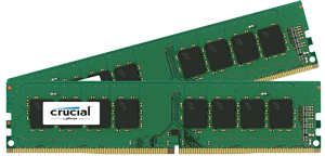 16GB DDR4 - 2133 MHz Crucial CL15 SR x8 DIMM kit, 2x8GB