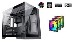 1stCOOL CubeTower DREAMER, skrinka ATX, 3x ARGB ventilátor + radič, USB3.0, USB-C, čierna