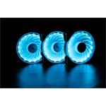 1stCOOL Fan KIT1, 3x RAINBOW RGB LED ventilátor 12cm + radič + diaľkové ovládanie