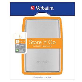 2,5" Ext. HDD Verbatim Store'n'Go 1TB USB 3.0 strieborný