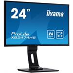 24" iiyama XB2474HS-B2: VA, FullHD@75Hz, 250cd/m2, 4ms, VGA, HDMI, DP, height, pivot, černý