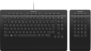 3Dconnexion Keyboard Pro with Numpad - Sada klávesnice a numerické podložky - USB - QWERTY - US mezinárodní