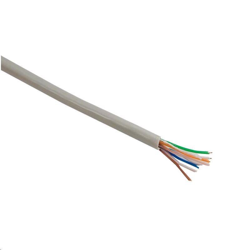 4World UTP 8 žilový kábel, Cat5, drôt, 1.0m, metráž, sivý
