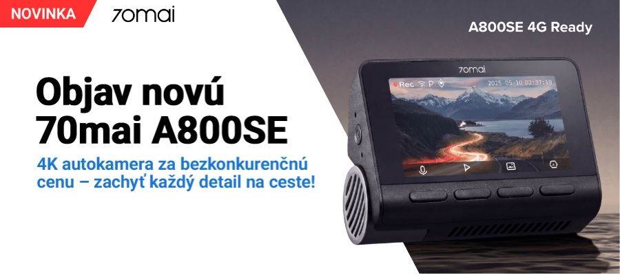 70mai A800SE - nová 4K autokamera s 4G a GPS