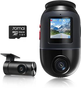 70mai X800-2 4K Omni set s RC + 256GB SD karta, autokamera, čierna