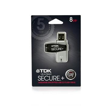 8GB . USB 2.0 kľúč . TDK Hardware Encryption Séria, čierno-šedý