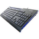 A4tech KD-800L, klávesnica, modré podsvietenie, čierna