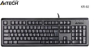 A4tech KR-92, klávesnica, CZ/US, USB, čierna