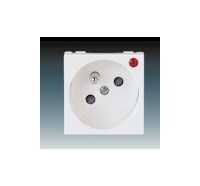 ABB Zásuvka 45x45 s ochranným kolíkom, s clonkami, s ochranou pred pre