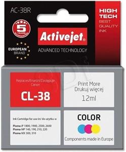 ActiveJet ink Canon CL-38, farebný, 12 ml