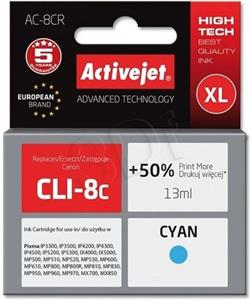 ActiveJet ink Canon CLI-8, cyan, 15 ml + chip