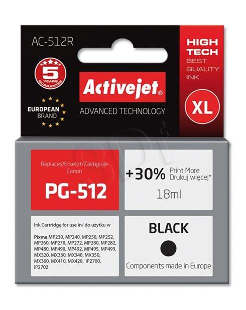 ActiveJet ink Canon PG-512, čierny, 18 ml