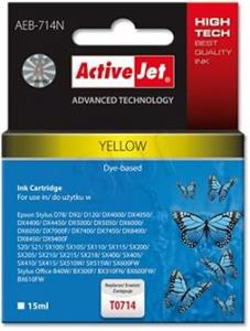 ActiveJet ink Epson T0714, žltý, 11 ml