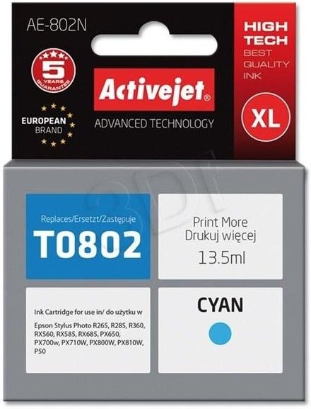 ActiveJet ink Epson T0802, cyan, 12 ml