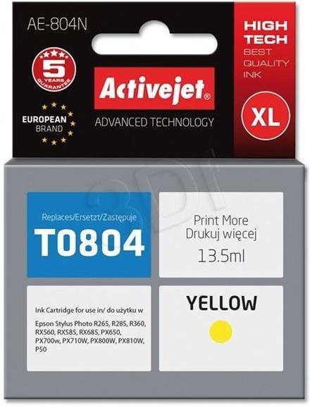 ActiveJet ink Epson T0804, žltý, 12 ml