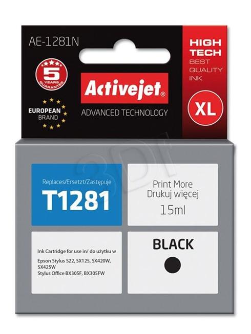 ActiveJet ink Epson T1281, čierna, 15 ml