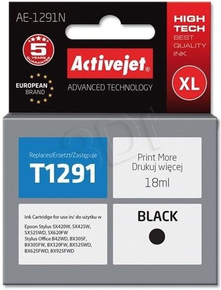 ActiveJet ink Epson T1291, čierny, 18 ml