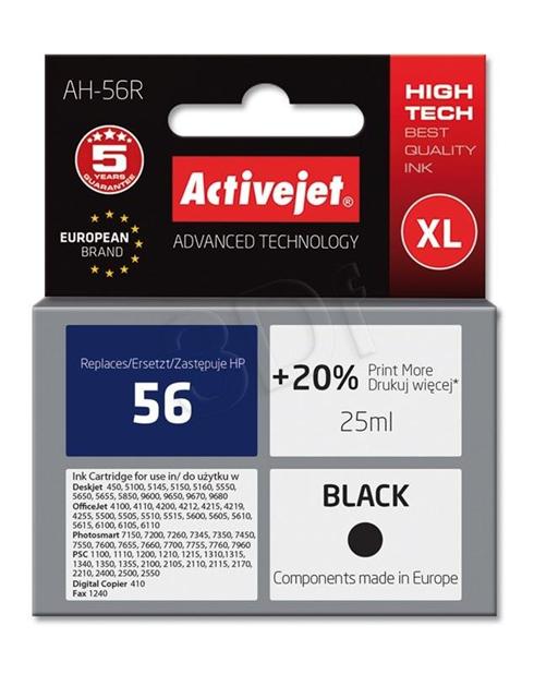 ActiveJet ink HP C6656, čierny, 25 ml