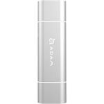 Adam Elements, SD/micro SD čítačka kariet, USB + USB-C, strieborná