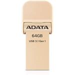 ADATA AI920, 64 GB, USB 3.1 klúč, USB, Lightning, zlatý