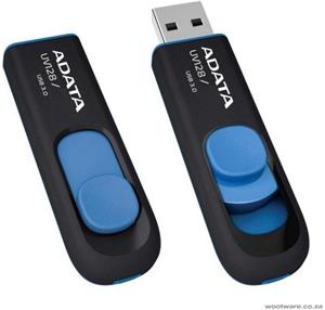 ADATA DashDrive UV128, 64GB, čierno-modrý