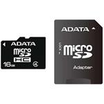 Adata microSDHC, Class 4, 16 GB + adaptér