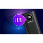 ADATA P10000QCD Power Bank, 10000mAh, čierna