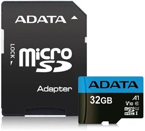 Adata Premier microSDHC, UHS-I U1, Class 10, V10, A1, 32 GB + adaptér