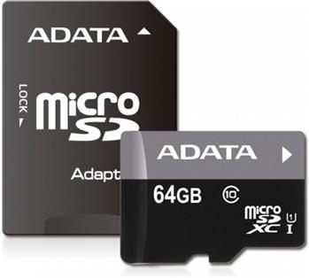 ADATA Premier Pro microSDXC, 64GB + adaptér