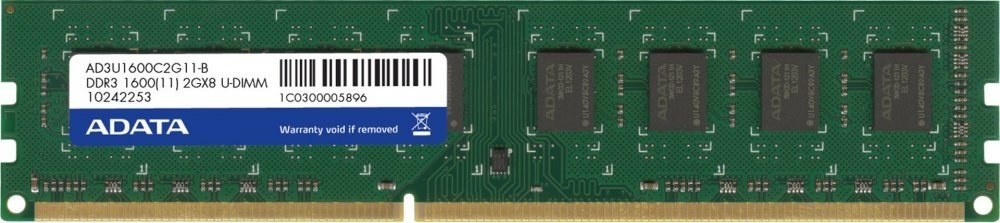 ADATA RAM, 1600MHz, 2GB, DDR3