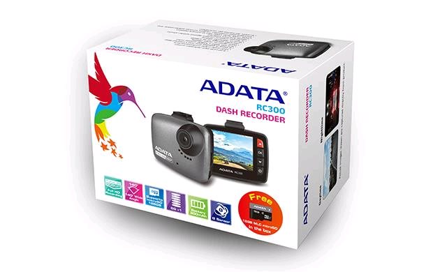 Adata RC300, USB 2.0 Full HD + 16GB microSD, kamera do auta