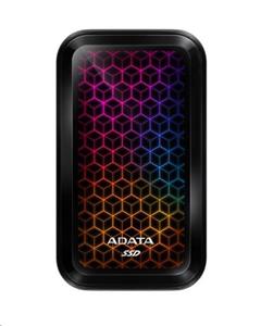 ADATA SE770G 512 GB, čierna, žltá RGB LED