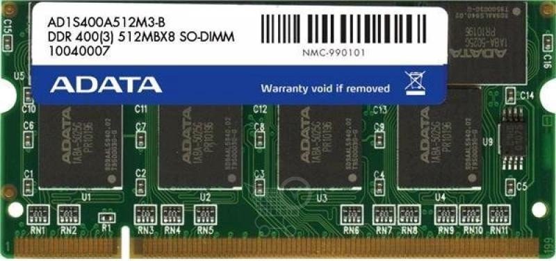 ADATA SODIMM DDR, PC3200, 512MB, 400MHz