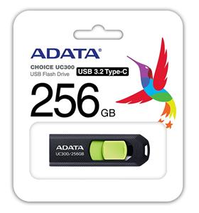 ADATA UC300 Typ-C 256GB, čierna/zelená