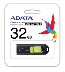 ADATA UC300 Typ-C 32GB, čierna/zelená