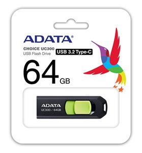 ADATA UC300 Typ-C 64GB, čierna/zelená