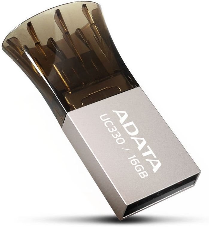 ADATA UC330, 16GB, strieborný