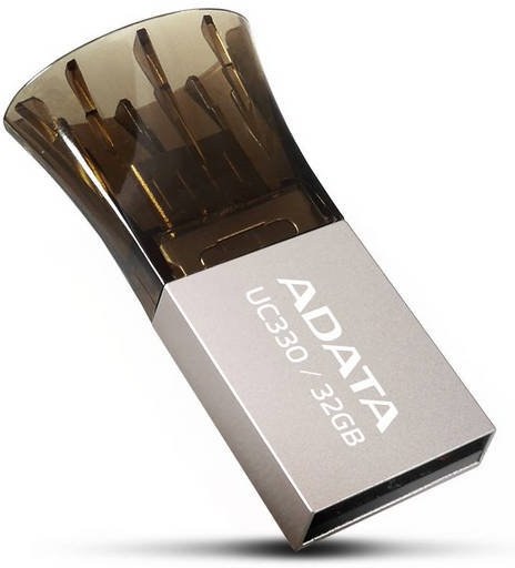 ADATA UC330, 32GB, strieborný