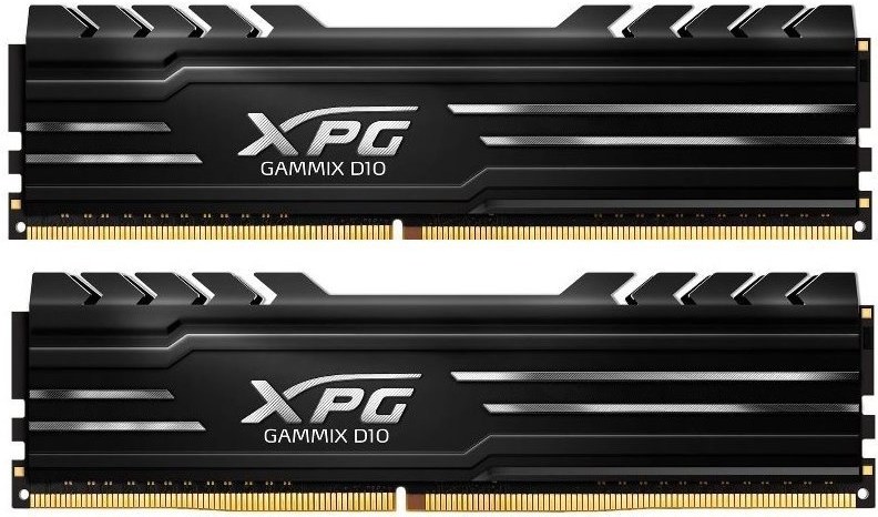 Adata XPG Gammix D10, DDR4, DIMM, 3000 MHz, 16 GB (2x 8 GB kit), CL16, čierna
