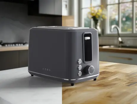 AENO 2-plátkový hriankovač TS1, 1000W, 7 stupnov opekania, extra výsun, šedý