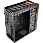 AEROCOOL XPredator X1 Evil Black Edition (Black/Orange)