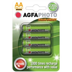 AgfaPhoto HR62300VE-4B, nabíjacie NiMH batérie AA, 2300mAh, blister 4ks